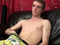 Twink models his cute cartoon small-clothes