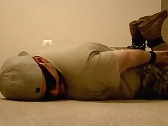 hogtied in army gear