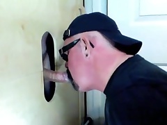 Hot fan getting the best suck of his life in this gloryhole