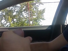 Masturbation in car...she take a good look